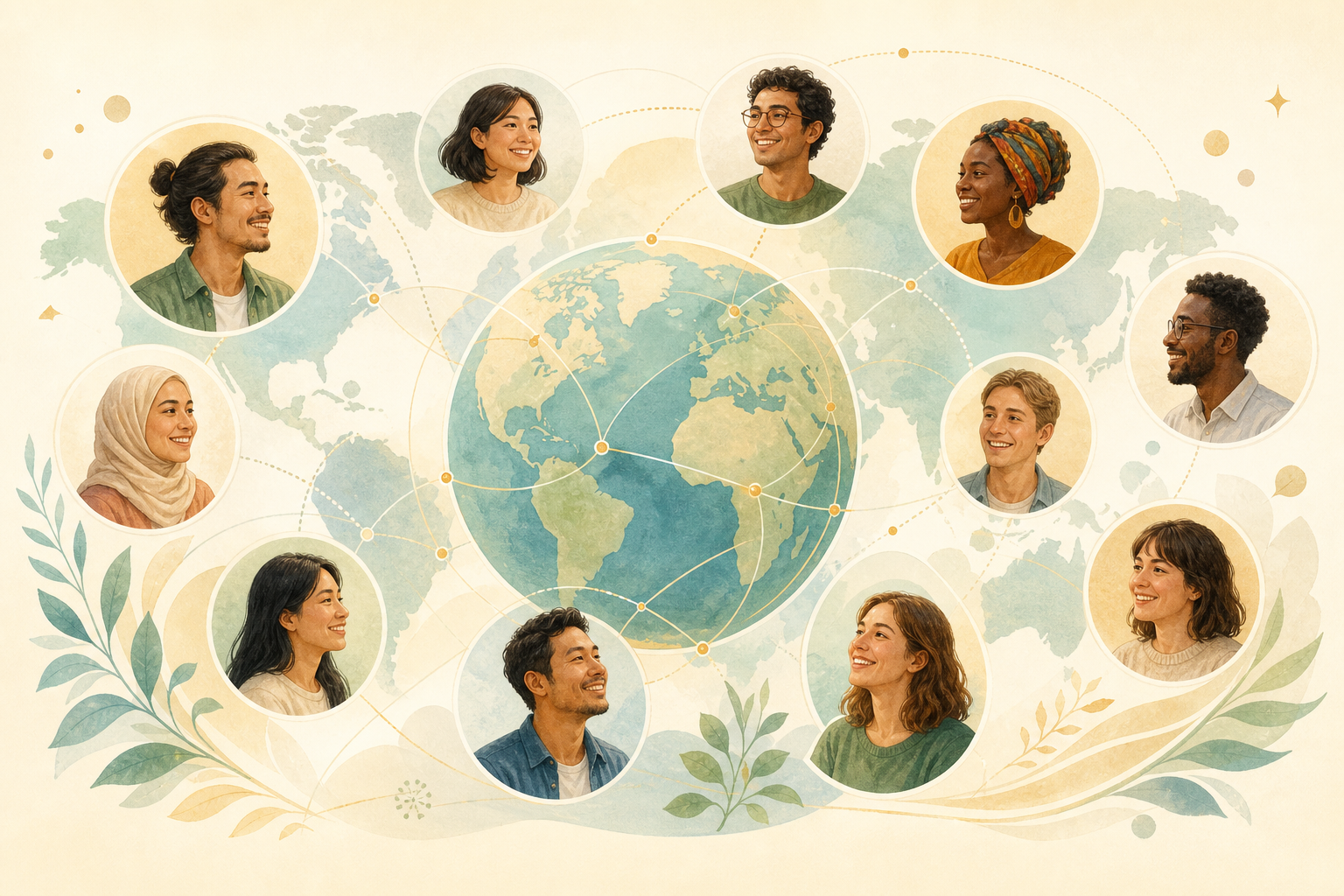 Illustration of a global guide network